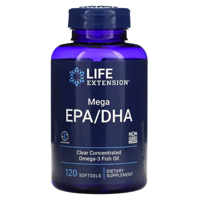 Омега 3 ЭПК/ДГК Life Extension в таблетках 120 шт.