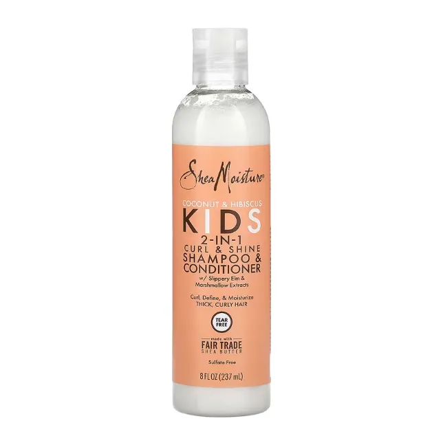 Шампунь - кондиционер для детей SheaMoisture Curly and shine кокос и гибискус 237 мл