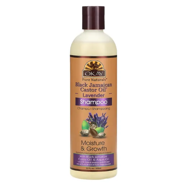 Шампунь для поврежденных волос Okay Pure Naturals с ямайским черным касторовым маслом и лавандой 355 мл
