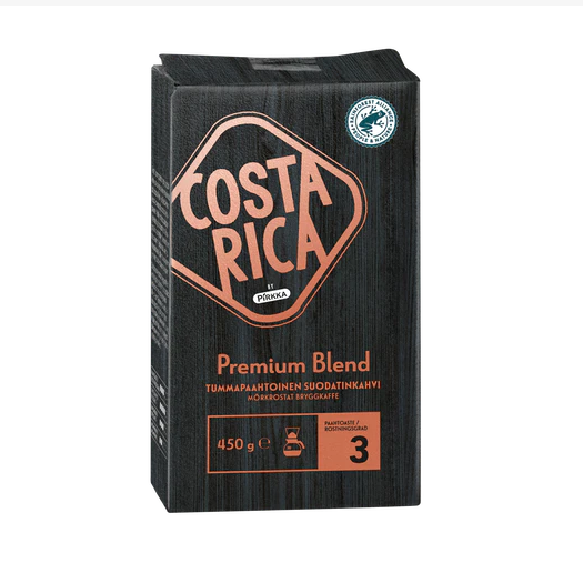 Кофе молотый Pirkka Costa Rica Premium Blend tumma paahto 450г ср/п