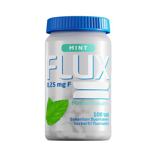 Пищевая добавка с фтором Flux Mint 250 мкг для укрепления зубов 100 шт.