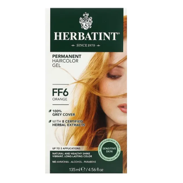 Гель - краска для волос Herbatint FF6 оранжевый 135 мл