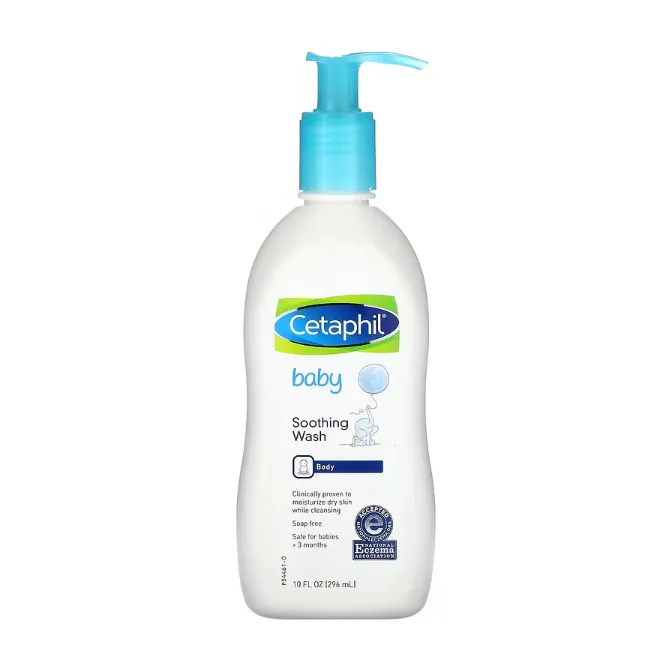 Детское очищающее средство для купания Cetaphil без запаха с успокаивающим эффектом 296 мл 
