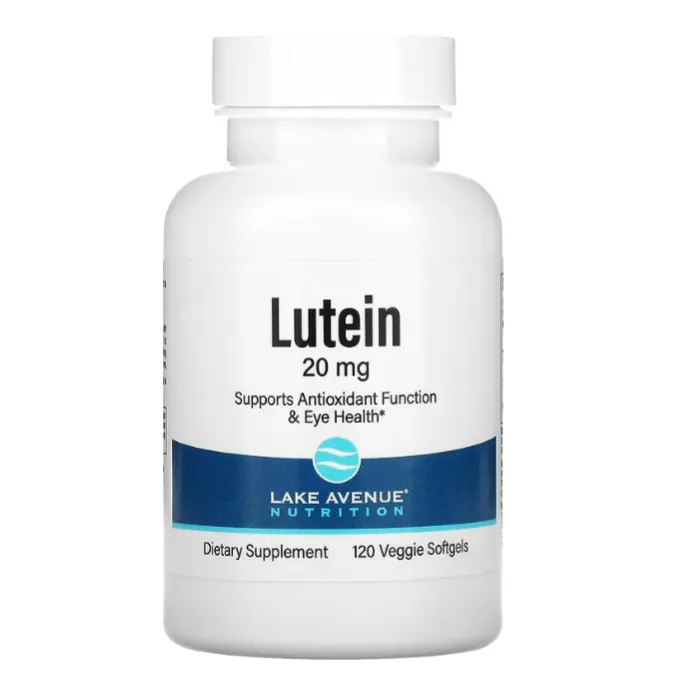 Пищевая добавка с лютеином Lake Avenue Nutrition 20 мг для сохранения хорошего зрения в таблетках 120 шт.