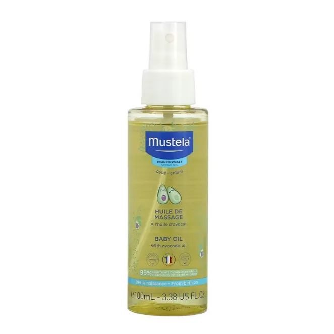 Массажное масло для малышей Mustela с маслом авокадо 100 мл