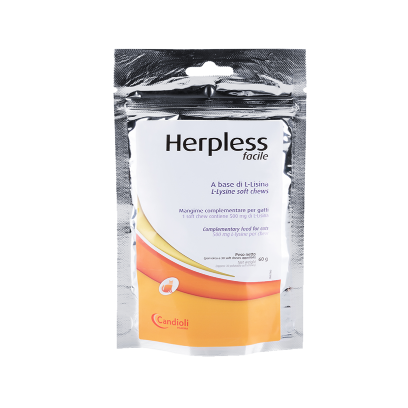 Пищевая добавка Herpless facile с аминокислотой L-лизина для здоровья глаз у кошек 60 г