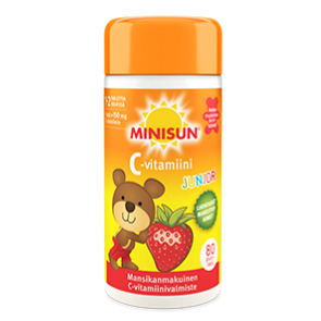 Витамин С для детей Minisun Super Nalle в таблетках с клубничным вкусом 80 шт.