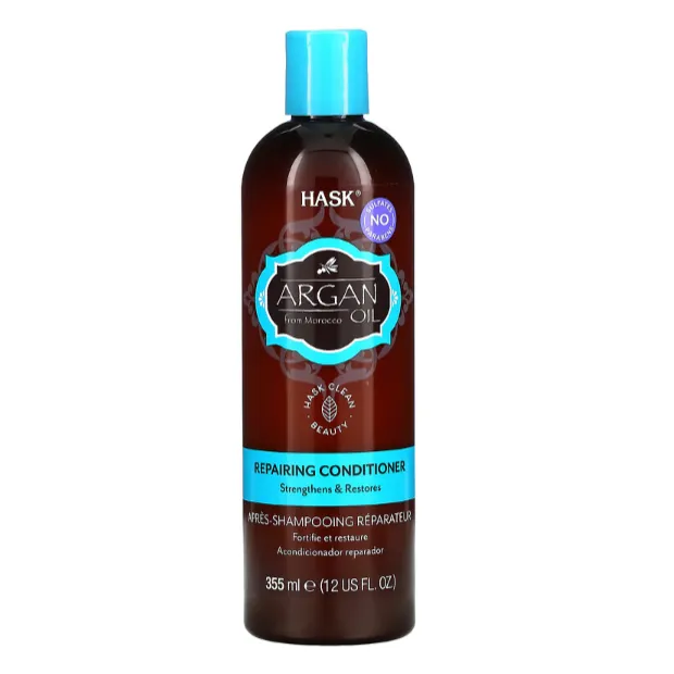 Восстанавливающий кондиционер для поврежденных волос Hask Beauty с аргановым маслом 355 мл