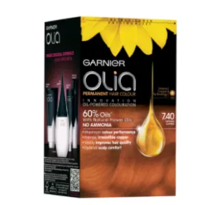 Стойкая крем-краска для волос Garnier "Olia" 7.40 Intense Copper