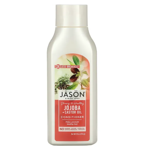 Кондиционер для стимуляции роста волос Jason Natural с касторовым маслом и жожоба 454 мл