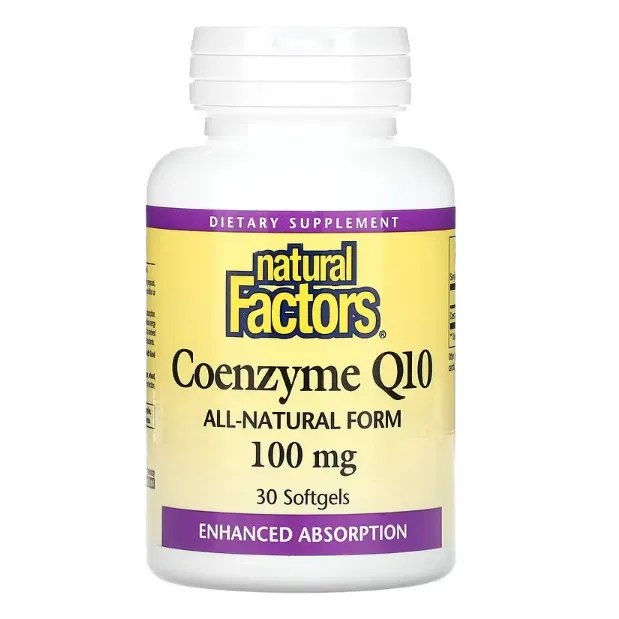 Коэнзим Q10 Natural Factors 100 мг для здоровья сердечно-сосудистой системы в капсулах 30 шт.