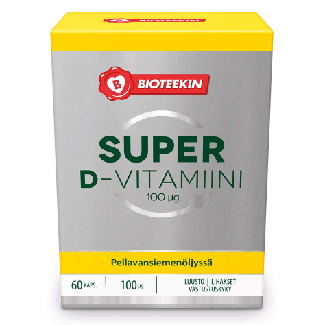 Витамин D Bioteekin Super в капсулах с льняным маслом 60 шт.