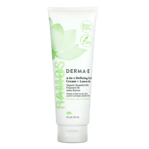 Увлажняющий крем 2-в-1 Derma E Ramos Clean Curls для вьющихся волос 237 мл