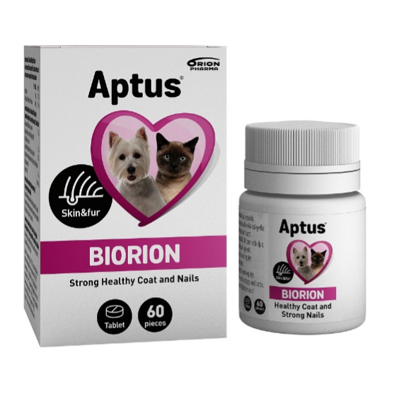 Пищевая добавка Aptus Biorion для улучшения состояния кожи, шерсти и когтей животных в таблетках 60 шт.