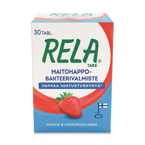 Молочно-кислые бактерии в таблетках Rela Tabs со вкусом клубники 30 шт.