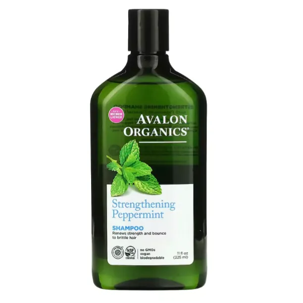 Укрепляющий шампунь Avalon Organics для ломких ослабленных волос с перечной мятой 325 мл