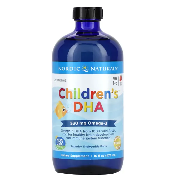 Омега 3 (ДГК) для детей Nordic Naturals 530 мг с клубничным вкусом 473 мл