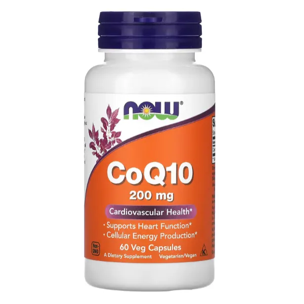 Коэнзим Q10 Now Foods 200 мг для здоровья сердечно-сосудистой системы в капсулах 60 шт.