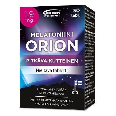 Пищевая добавка Melatoniini Orion 1,9 мкг от бессонницы в таблетках 30 шт.