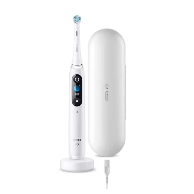 Электрическая зубная щетка Oral-B, электрическая зубная щетка Oral-B iO Series 9 белая, электрическая зубная щетка Oral-B белая, оралб