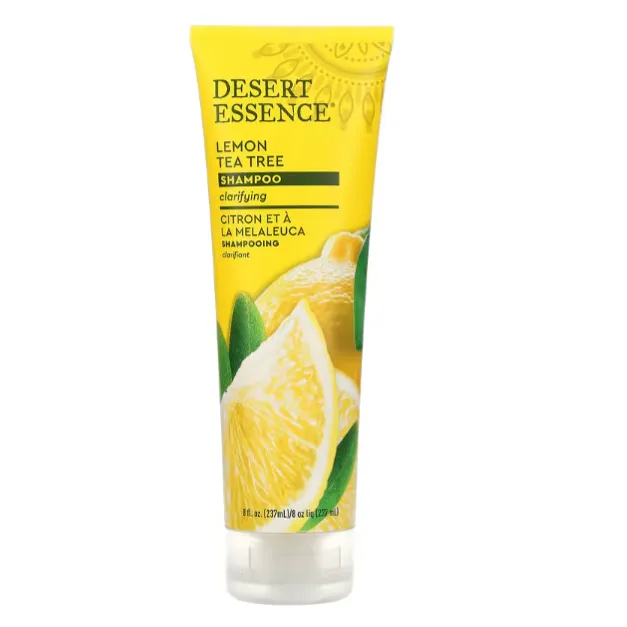 Шампунь для ухода за жирными волосами Desert Essence с маслом чайного дерева и лимоном 237 мл