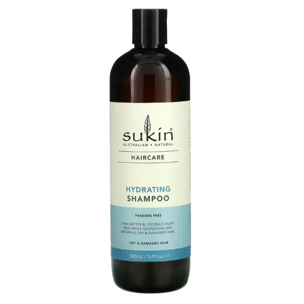 Увлажняющий шампунь для сухих и поврежденных волос Sukin Hydrating с экстрактом кокоса и маслом ши 500 мл