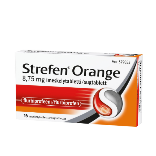 Strefen orange (Стрефен апельсин) 8,75 мг пастилки от боли в горле 16 шт., Strefen orange пастилки от боли в горле 16 шт., Стрефен