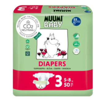 Подгузник 3/5-8кг Muumi Baby Diapers 50шт