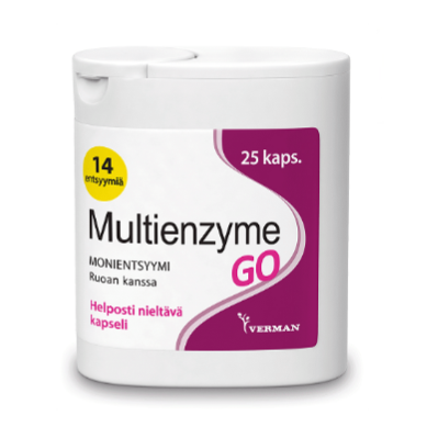 Пищевая добавка Multienzyme GO для нормализации пищеварения в капсулах 25 шт.
