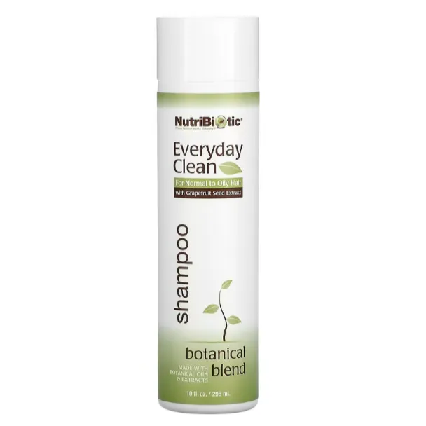 Шампунь на растительной основе NutriBiotic Everyday Clean для ежедневного ухода за нормальными и склонными к жирности волосами 296 мл