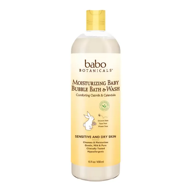 Увлажняющая детская пена для ванны Babo Botanicals с овсяным молочком и календулой 450 мл