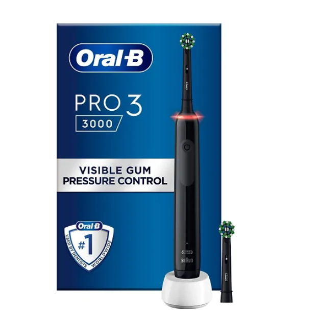 Электрическая зубная щетка Oral-B Pro 3 3000 черная, Электрическая зубная щетка Oral-B Pro 3, Oral-B