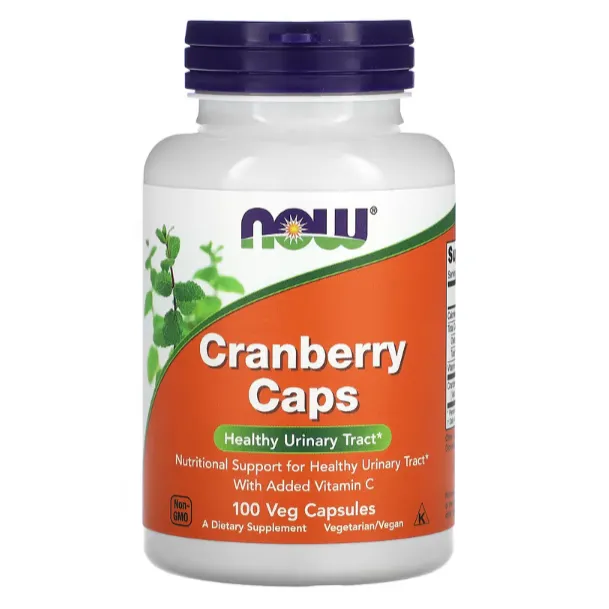 Пищевая добавка с клюквой Now Foods Cranberry при воспалении мочевыводящих путей в капсулах 100 шт.