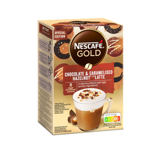 Кофе растворимый Nescafe Gold Chocolate Caramel Hazelnut 8шт