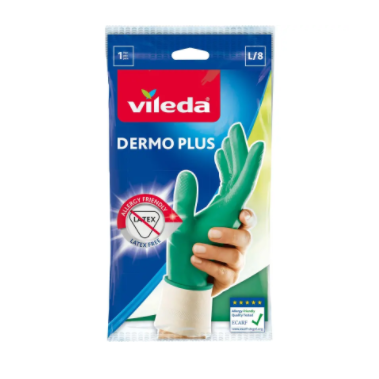 Хозяйственные перчатки Vileda Dermo Plus размер L