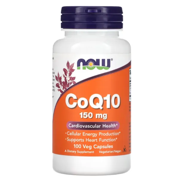 Коэнзим Q10 Now Foods 150 мг для здоровья сердечно-сосудистой системы в капсулах 100 шт.