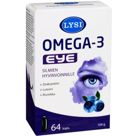 ORIOLA OY Рыбий жир LYSI Omega-3 Eye в капсулах 64шт