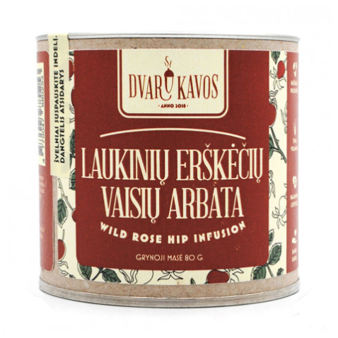 Чай с шиповником Dvaro Kavos Laukiniu Erskeciu Vaisiu Arbata 80 г
