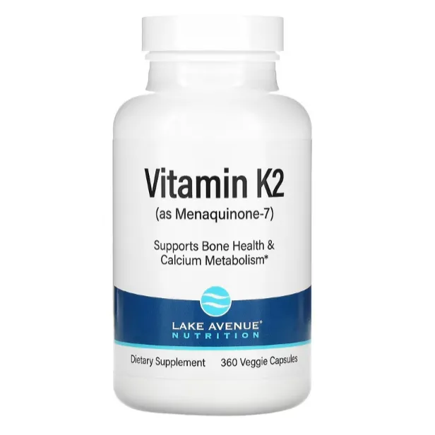 Витамин К2 (в форме менахинона-7) Lake Avenue Nutrition 50 мкг в капсулах 360 шт.