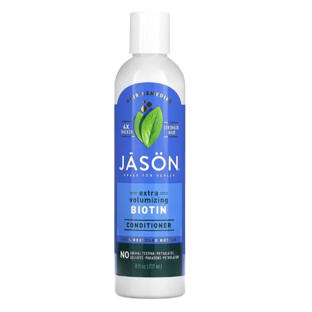 Кондиционер для придания объема тонким волосам Jason Natural с биотином и пантенолом 237 мл