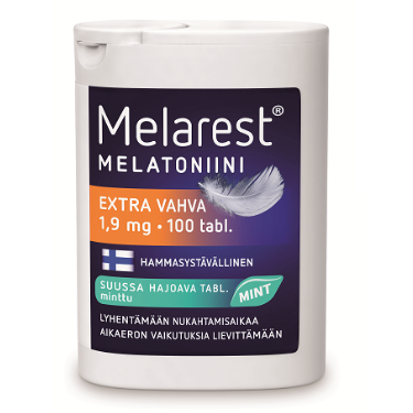 Пищевая добавка Melarest Melatoniini Extra Vahva 1,9 мг для здорового сна в таблетках 100 шт.