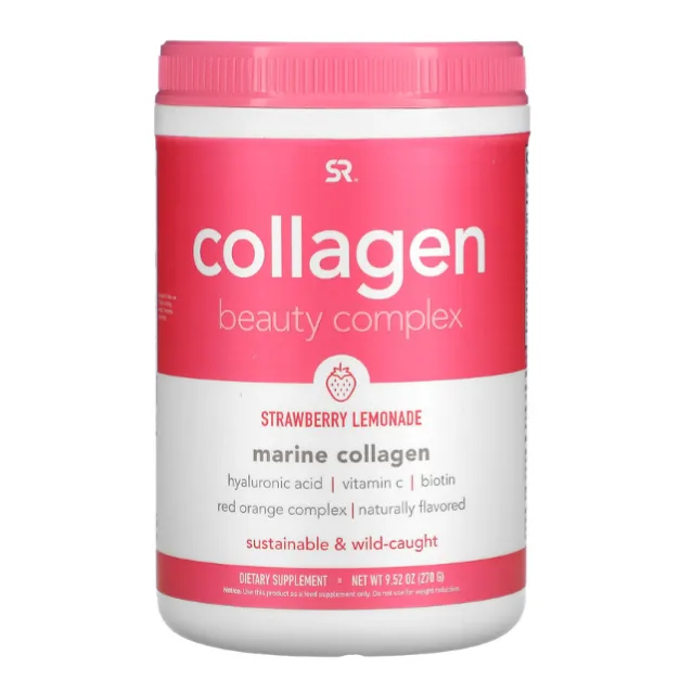 Морской коллаген Collagen Beauty Complex Sports Research со вкусом клубничного лимонада 270 г