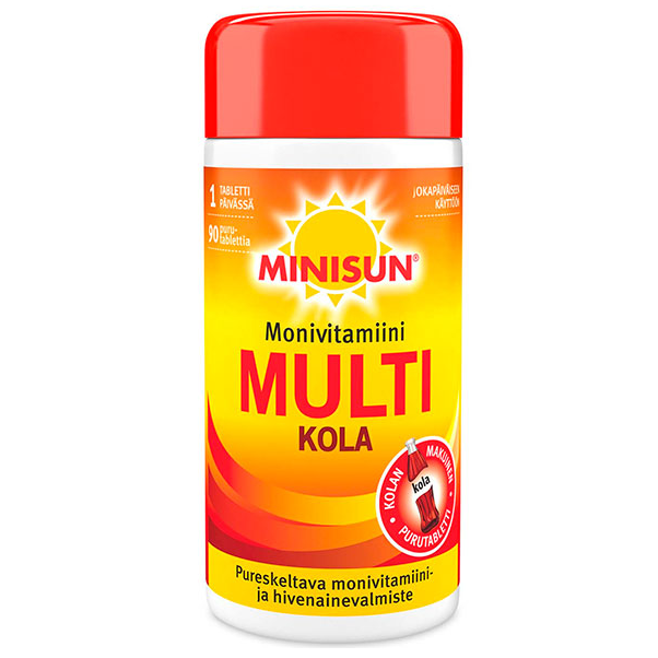 Мультивитамины Minisun Multi в таблетках со вкусом колы 90 шт.