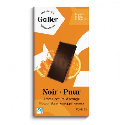 Тёмный шоколад Galler с апельсином 80 г
