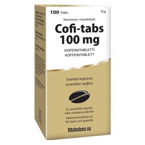 Пищевая добавка Cofi-tabs 100 мкг для временного энергетического эффекта в таблетках 100 шт.