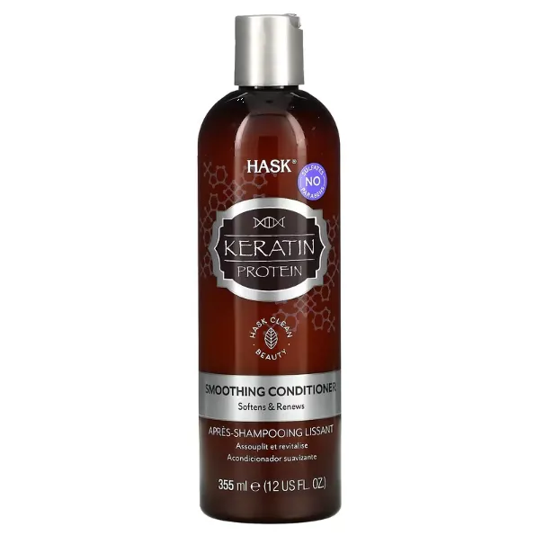 Кондиционер для придания гладкости волосам Hask Beauty с кератиновым протеином 355 мл