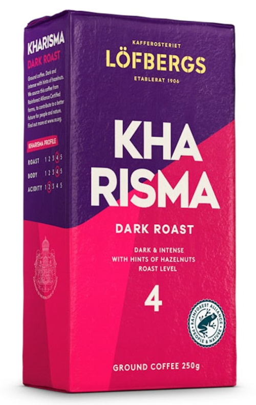 Кофе Löfbergs Kharisma, 250 г, молотый (для фильтр-кофеварок), RFA