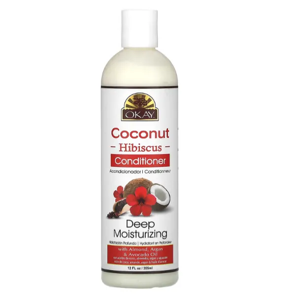 Увлажняющий кондиционер для волос Okay Pure Naturals с маслом кокоса и экстрактом гибискуса 355 мл