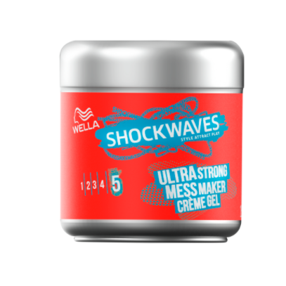 Гель-крем для укладки волос Wella Shockwaves Ultra Strong 150мл