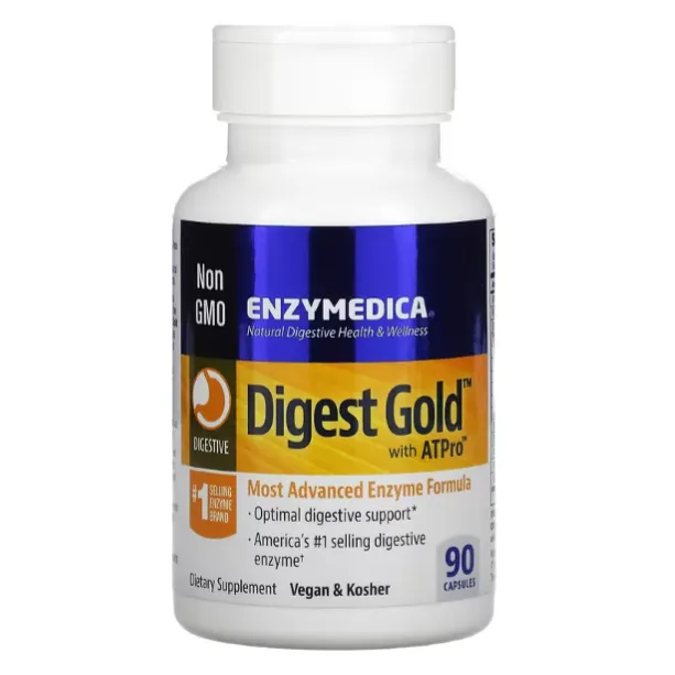 Ферменты для пищеварения Enzymedica Digest Gold с ATPro улучшенная формула в капсулах 90 шт.
